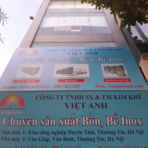 Bể nước ngầm inox Việt Anh