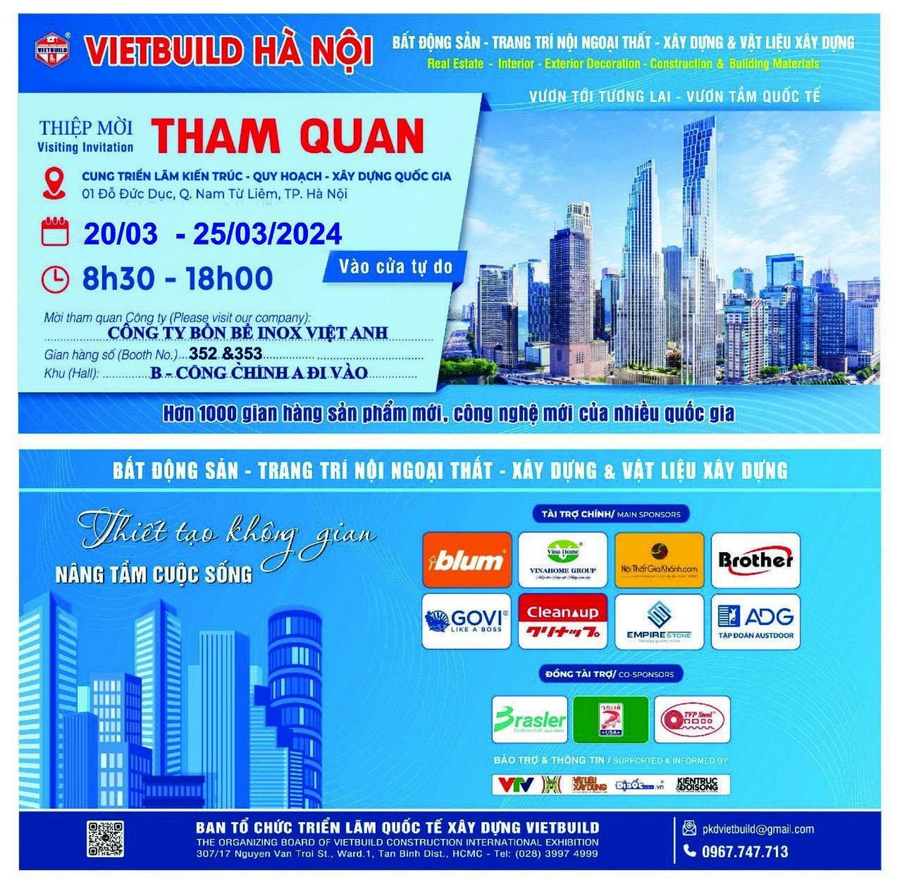 Bồn bể Inox Việt Anh tham gia VIETBUILD HÀ NỘI