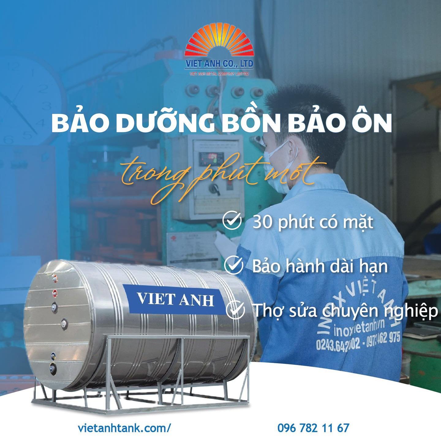 Bảo dưỡng bồn bể inox