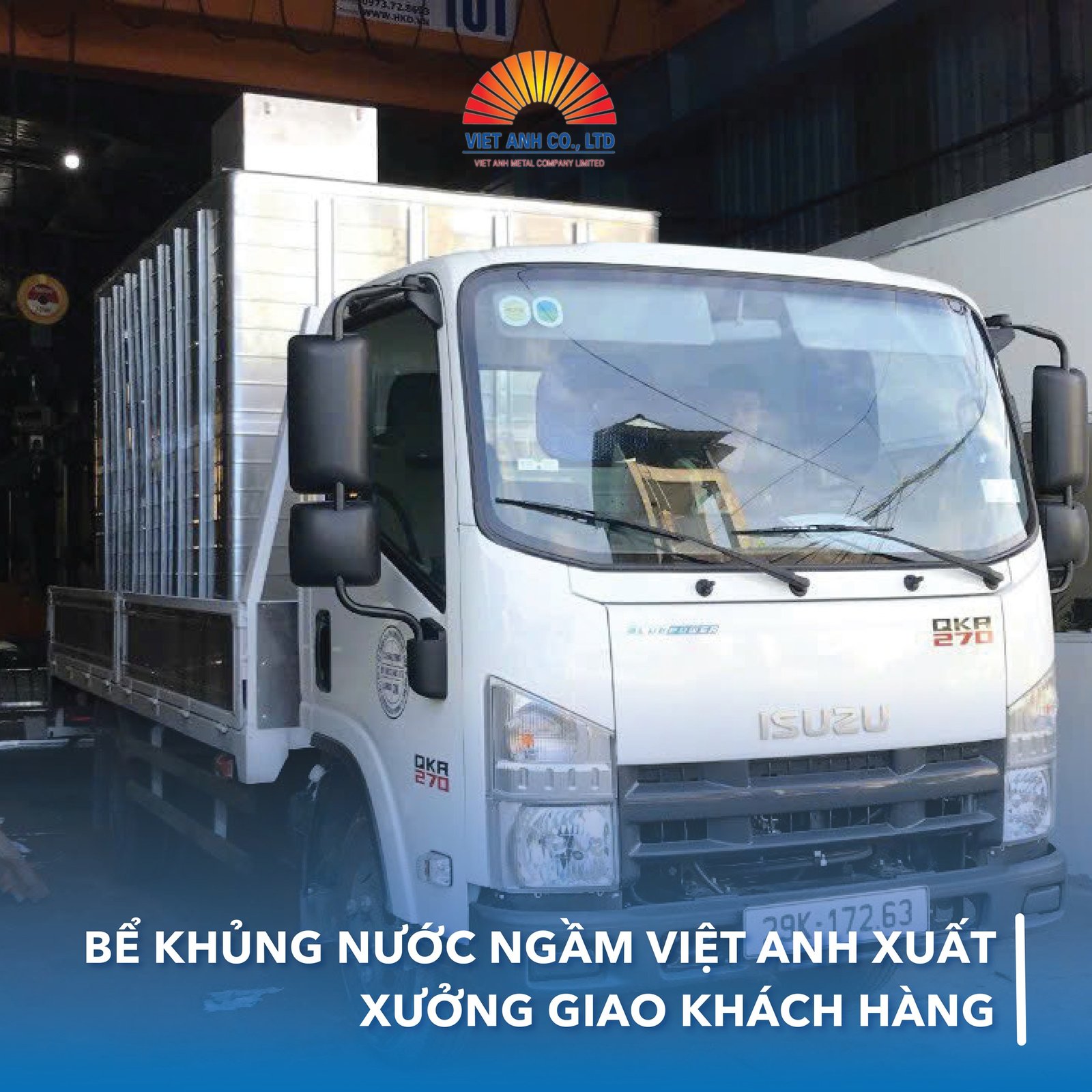 Bể khủng nước ngầm inox Việt Anh xuất xưởng, giao khách hàng thành công