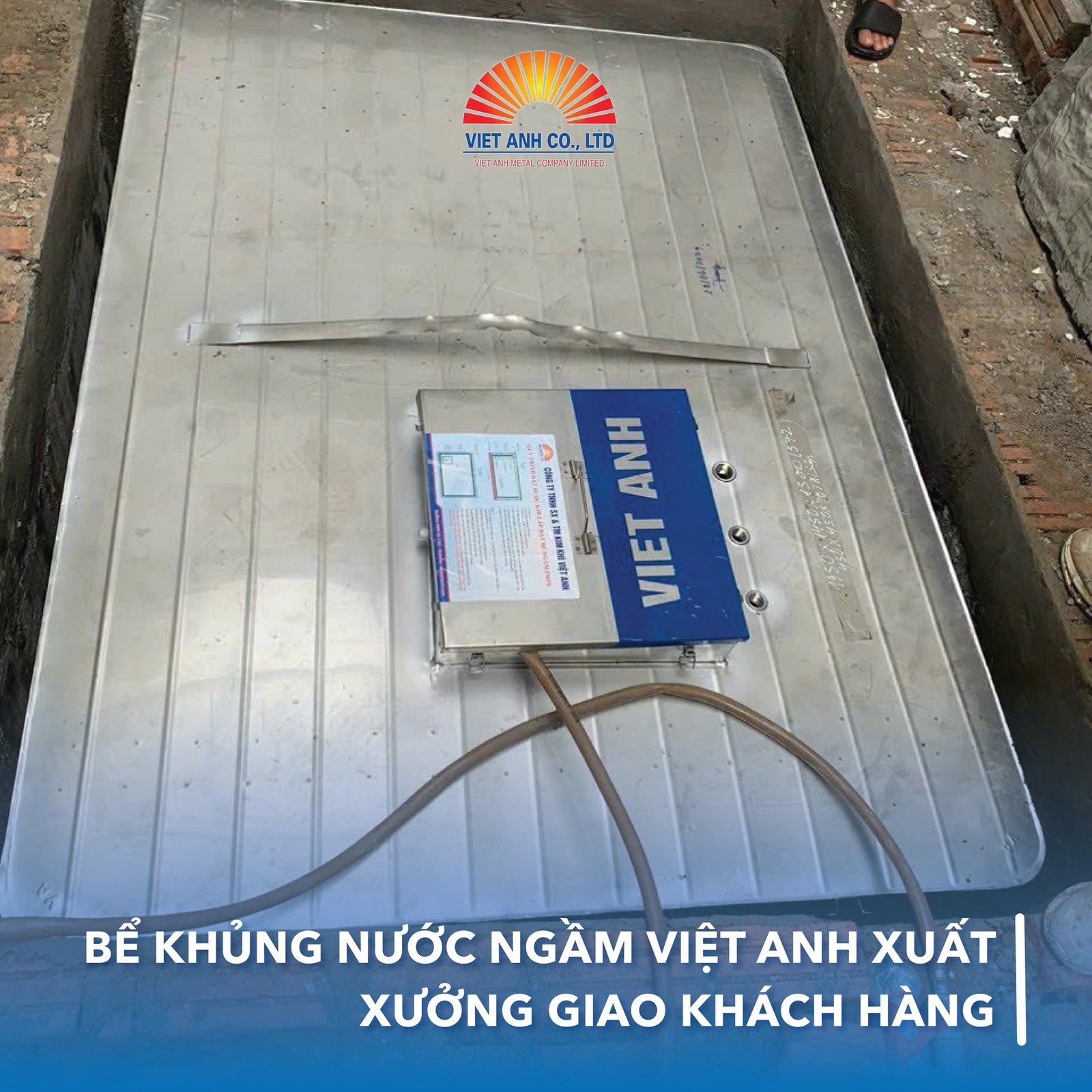 Bể khủng nước ngầm inox Việt Anh xuất xưởng, giao khách hàng thành công