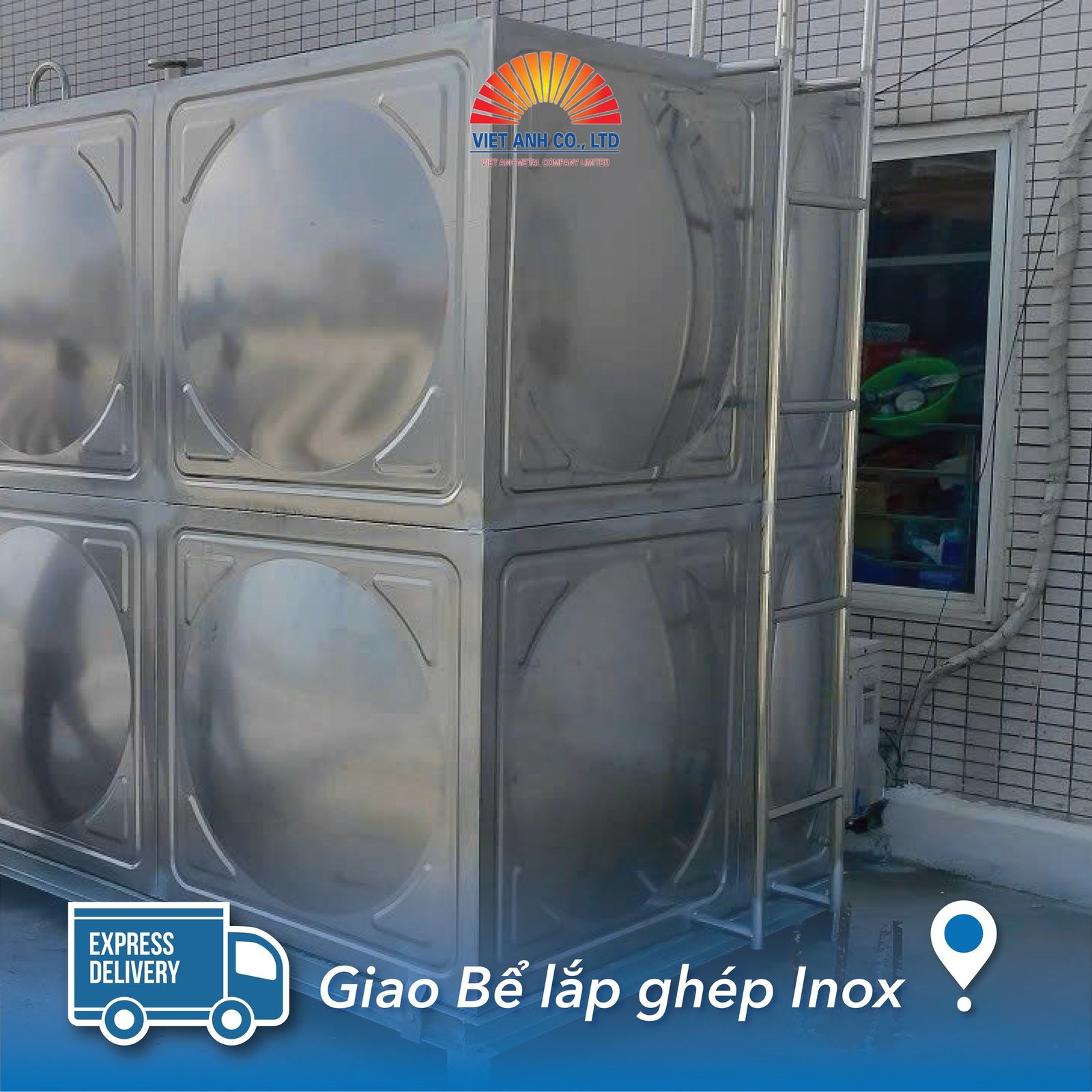 Giao bể lắp ghép inox cho khách hàng tại Đà Nẵng