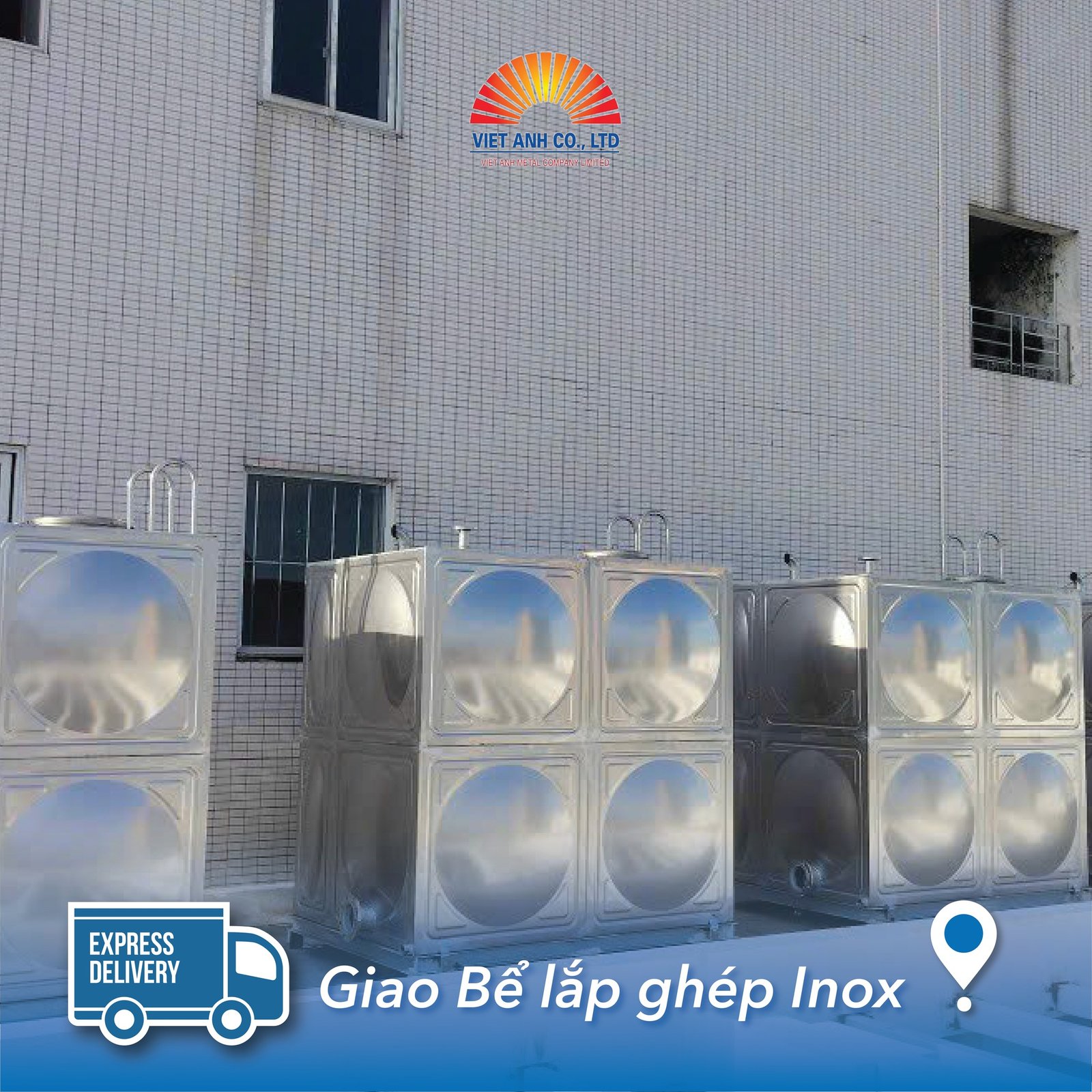 Giao bể lắp ghép inox cho khách hàng tại Đà Nẵng