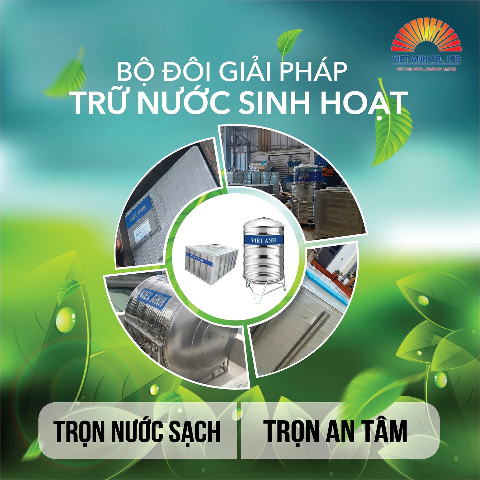 Bộ đôi giải pháp trữ nước sinh hoạt-chọn nước sạch-chọn an tâm