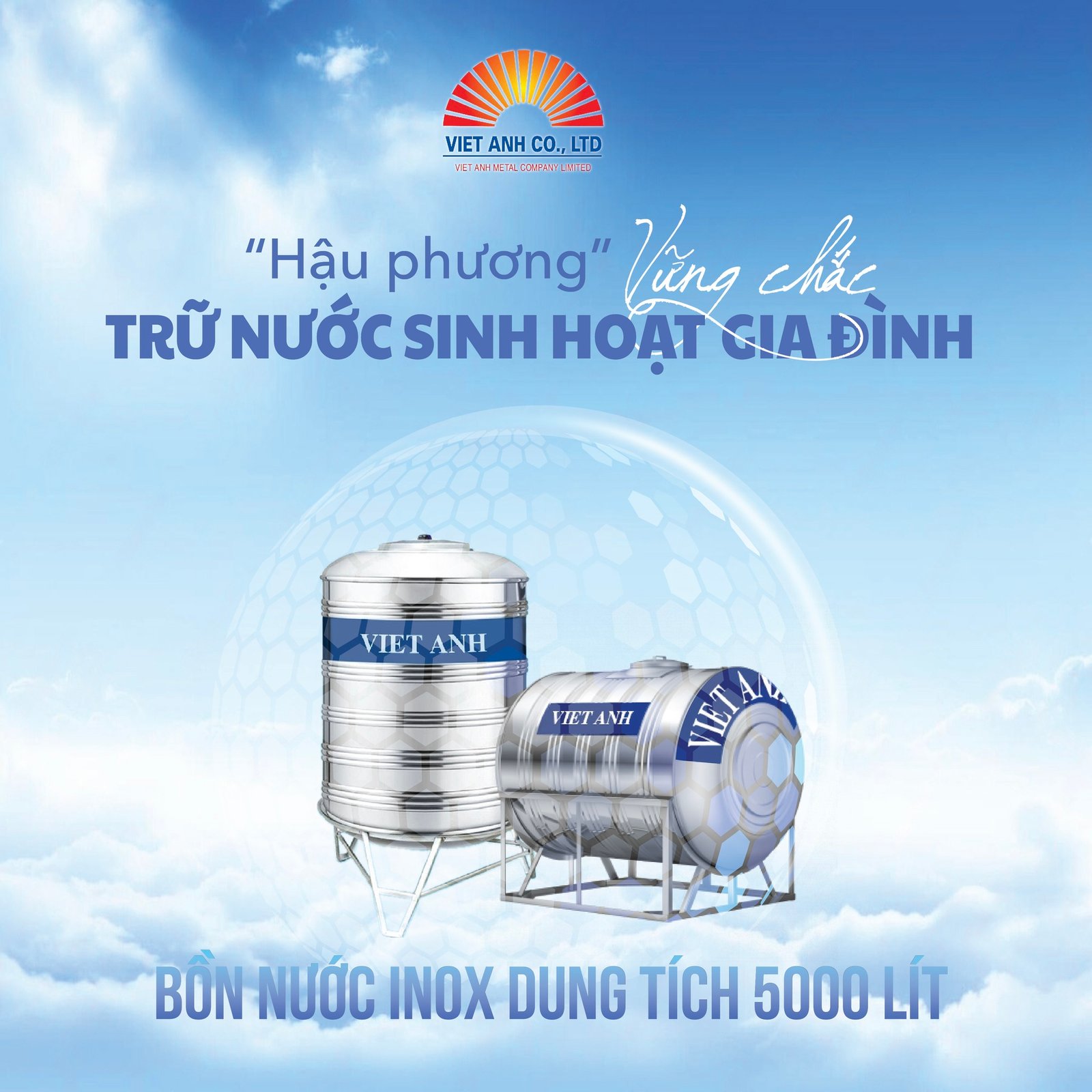 Hậu phương vững chắc trữ nước sinh hoạt gia đình