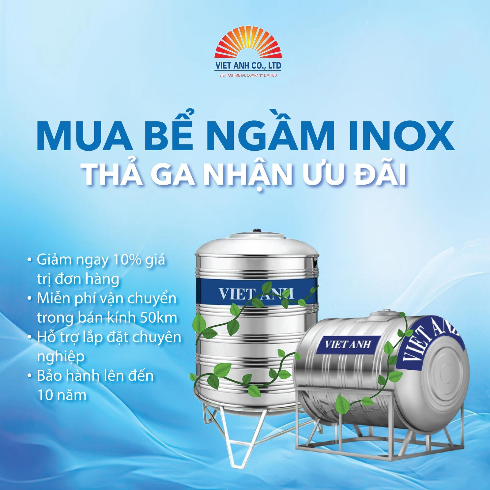 Mua bể ngầm Inox-Nhận ưu đãi thả ga
