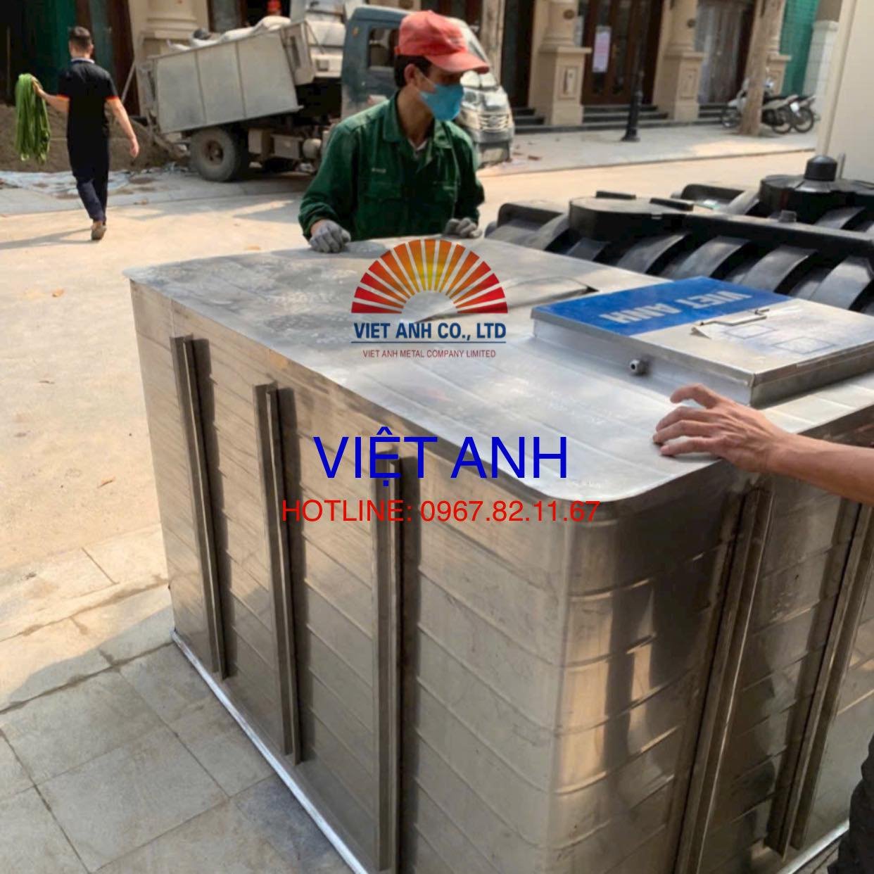Lắp đặt bể ngầm Inox cho khách hàng tại Vinhomes