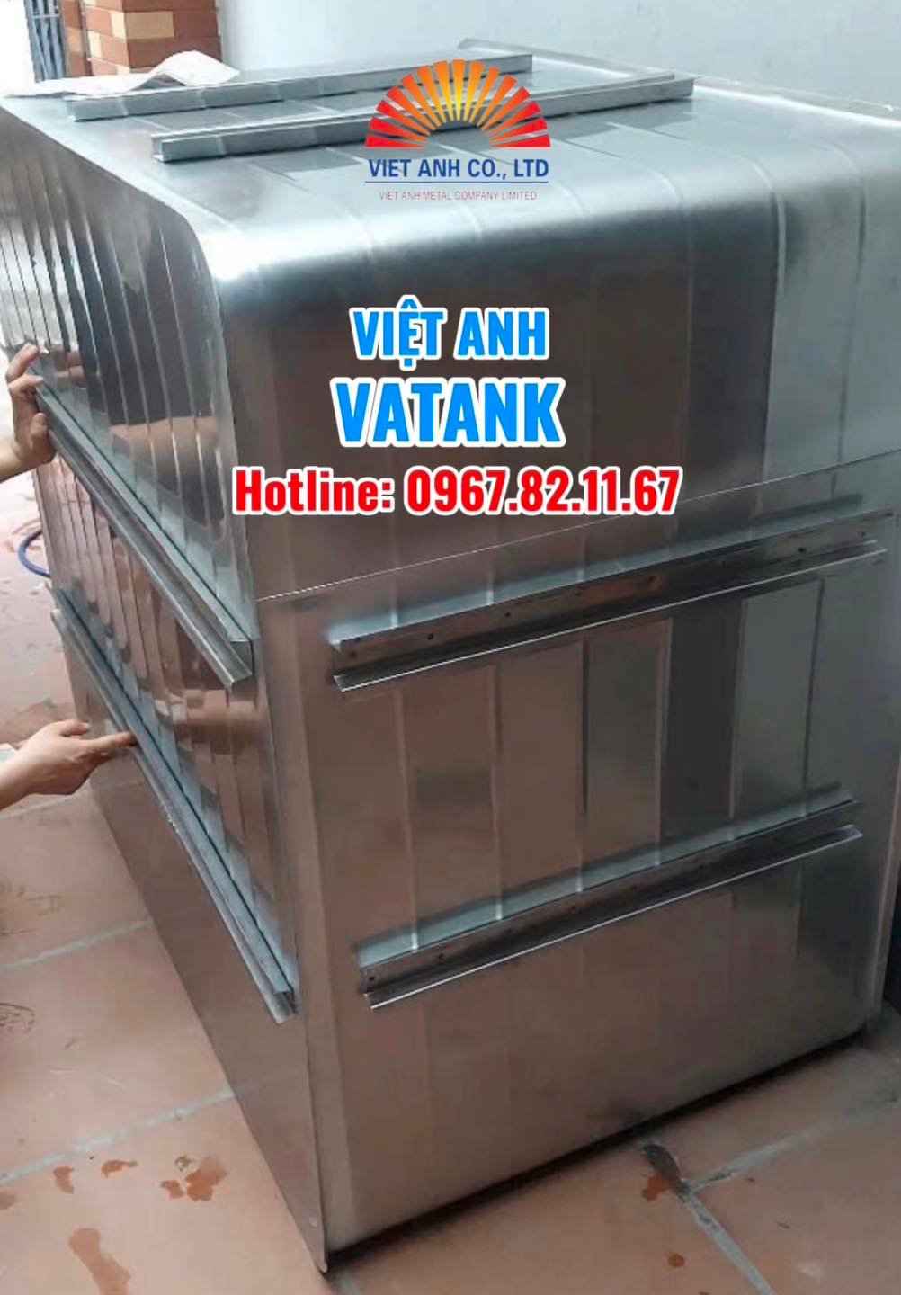 Bể ngầm inox Việt Anh-dập nổi ký hiệu VA304