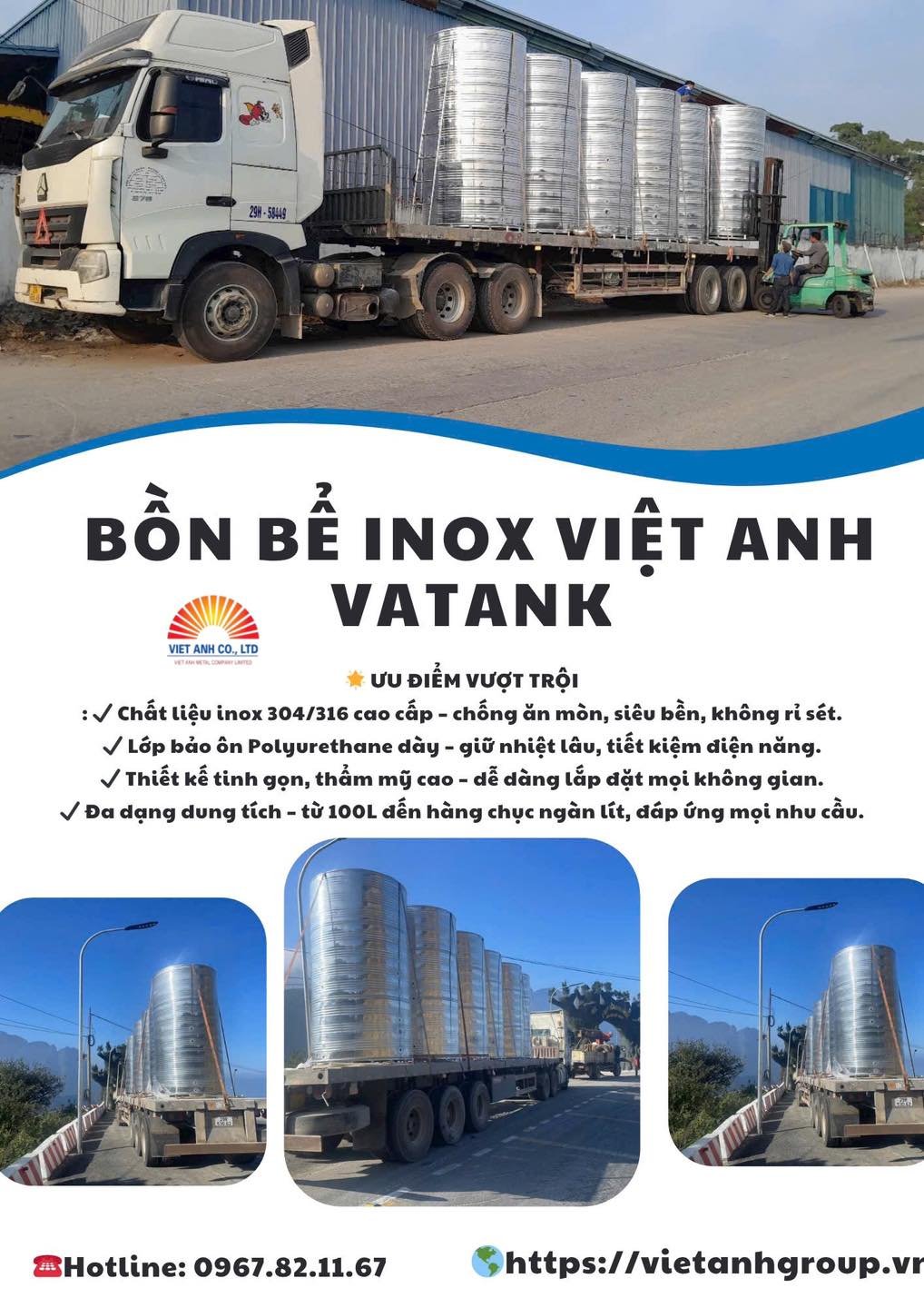 Bồn bảo ôn inox Việt Anh -VATANK