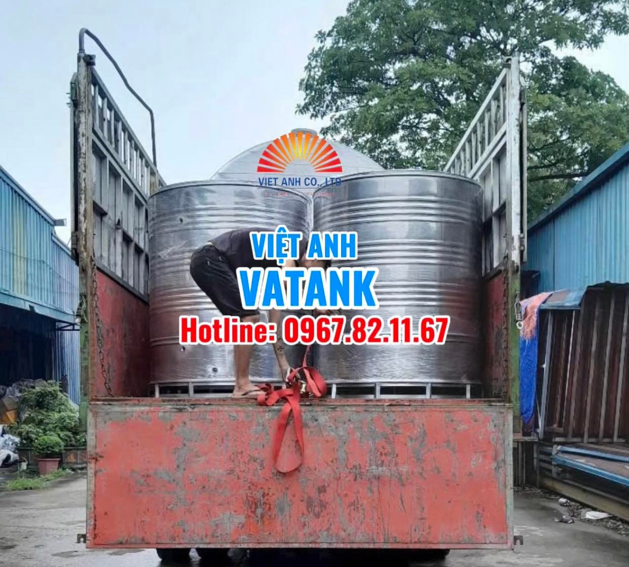 Giao bồn bảo ôn Inox dung tích lớn tới Nghệ An