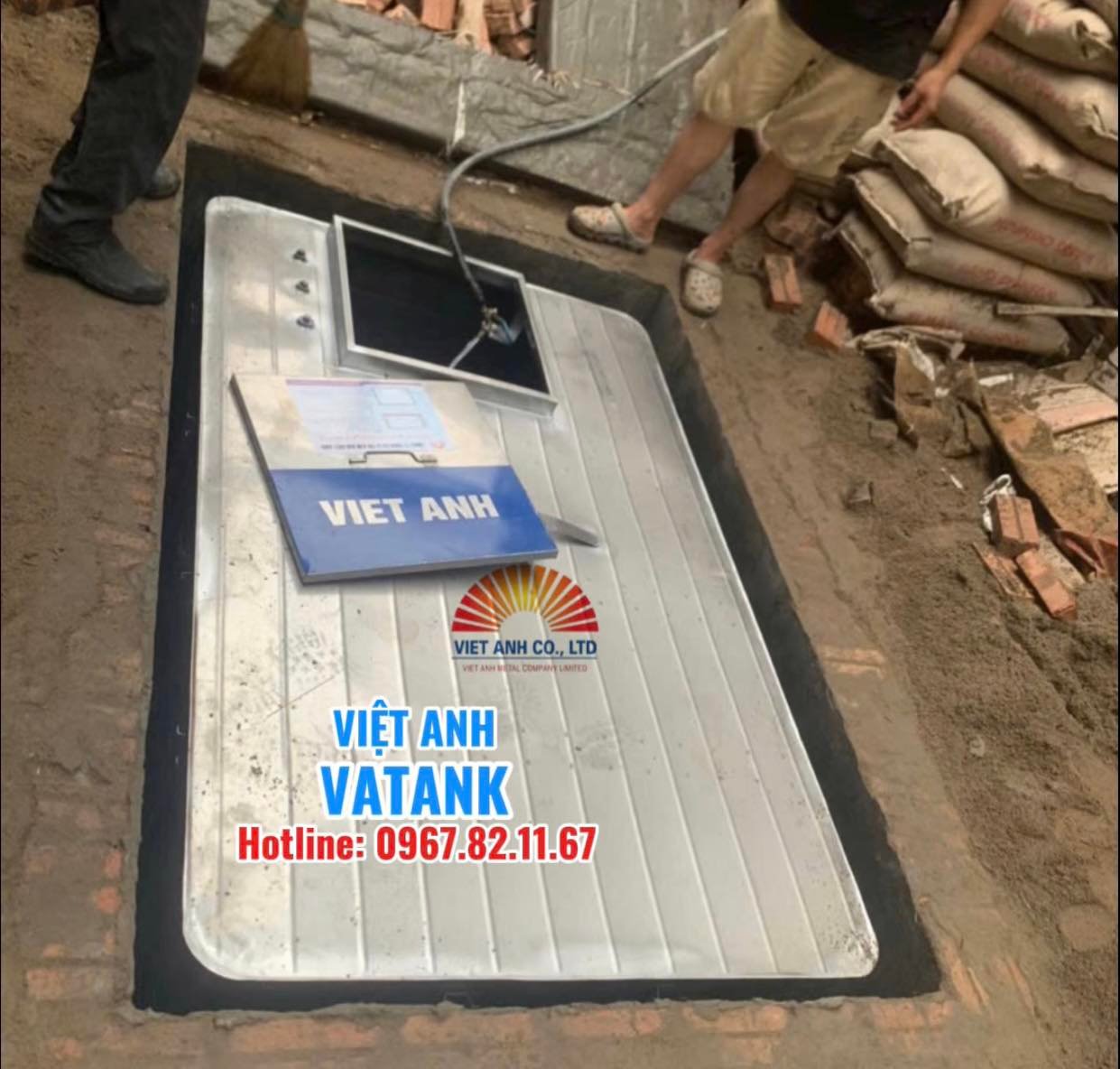 Hình ảnh thi công thực tế bể ngầm inox Việt Anh