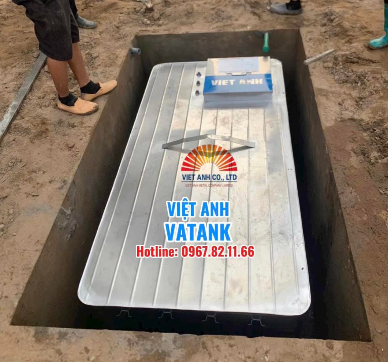 Hình ảnh thi công thực tế bể ngầm inox Việt Anh