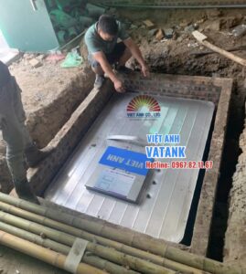 Hình ảnh thi công thực tế bể ngầm inox Việt Anh