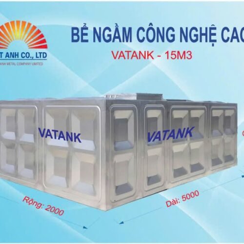Bể Nước Ngầm Inox Công Nghệ Cao 15m3