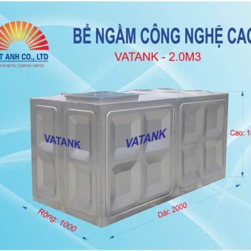 Bể Nước Ngầm Inox Công Nghệ Cao 2m3