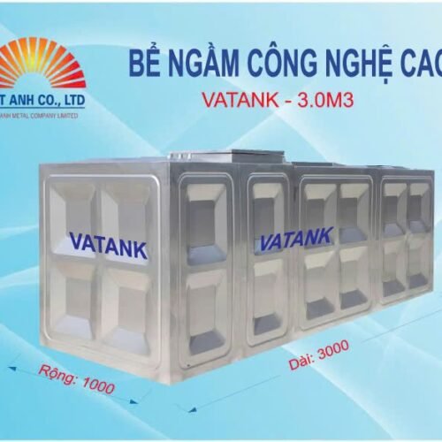Bể Nước Ngầm Inox Công Nghệ Cao 3m3