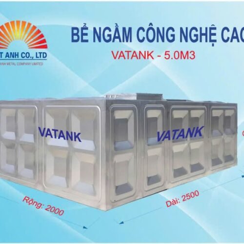 Bể Nước Ngầm Inox Công Nghệ Cao 5m3