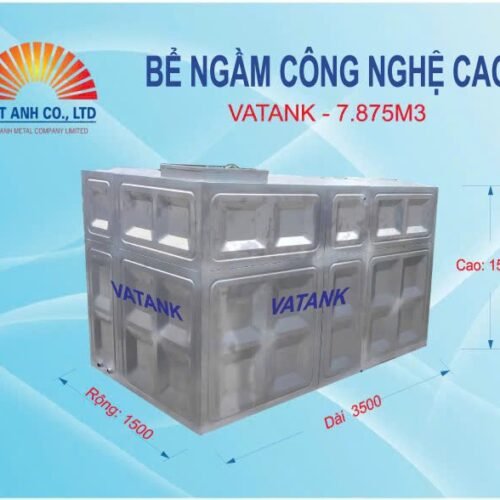 Bể Nước Ngầm Inox Công Nghệ Cao 7,875m3