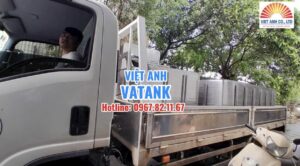 Bồn bể inox Việt Anh tất bật giao hàng
