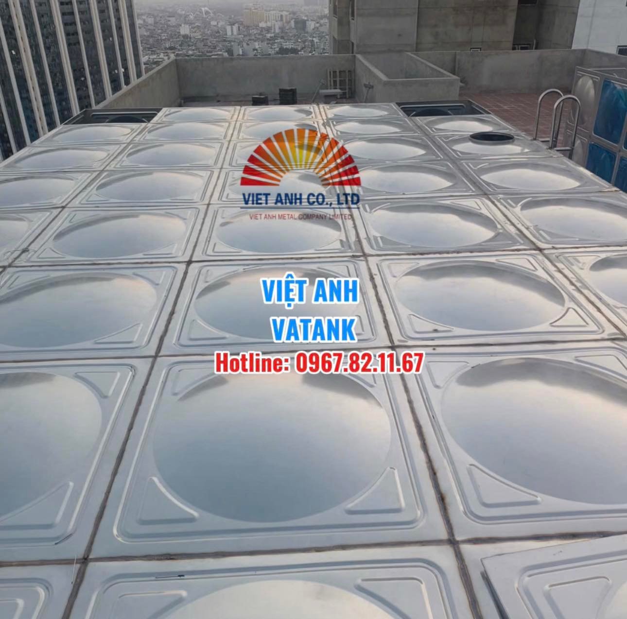 Bể lắp ghép inox cỡ lỡn 500m3 tại dự án nhà ở xã hội ở Hải Phòng