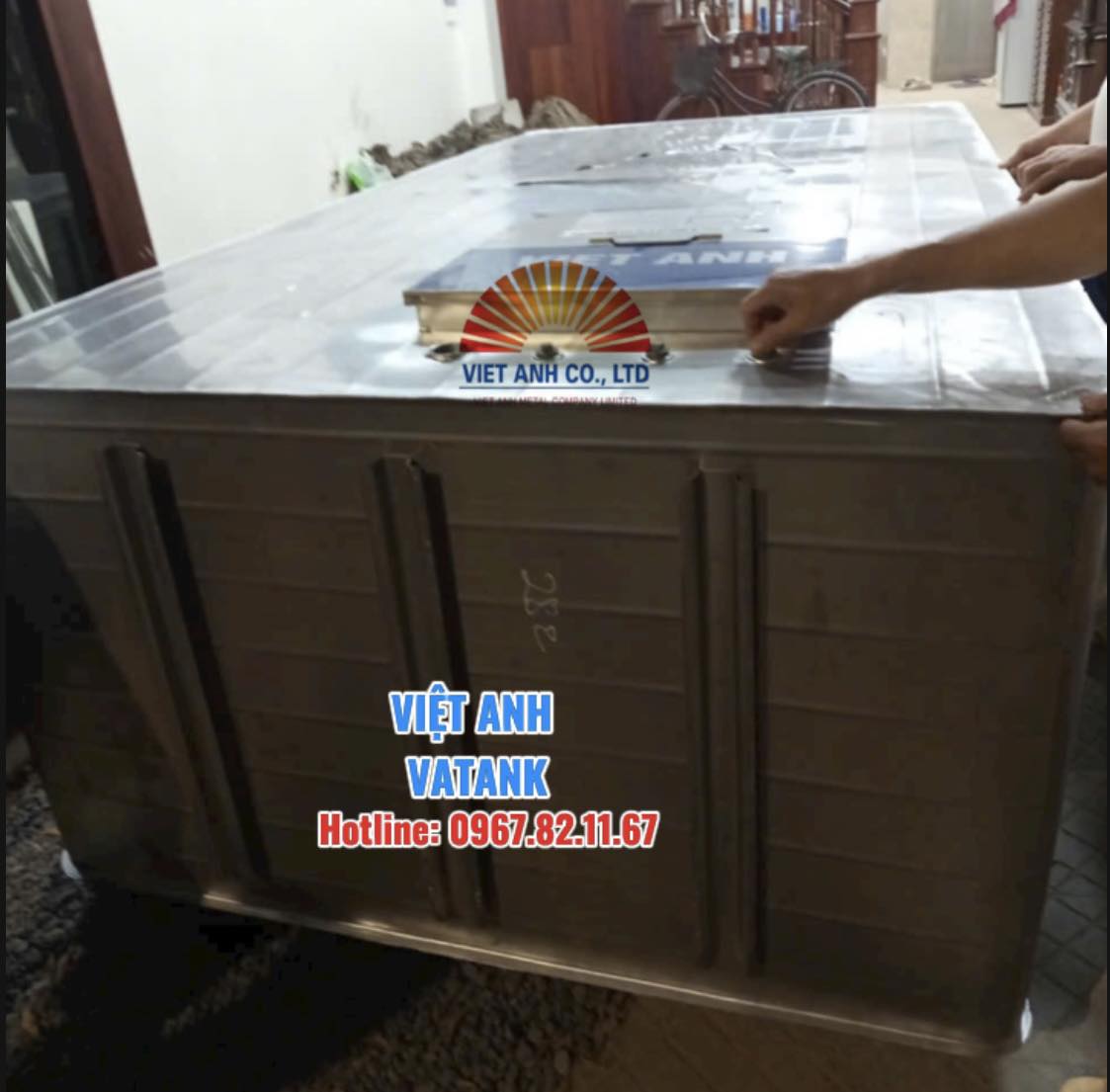 Bồn bể inox Việt Anh VATANK lắp đặt tại công trình thực tế đồng hành cùng khách hàng