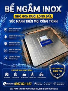 Bồn bể inox ngầm có khả năng chống gỉ sét và chống ăn mòn hiệu quả