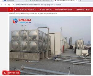 Công trình bồn bể inox lắp ghép tại Bệnh viện Hạnh Phúc là do Việt Anh trực tiếp sản xuất và thi công