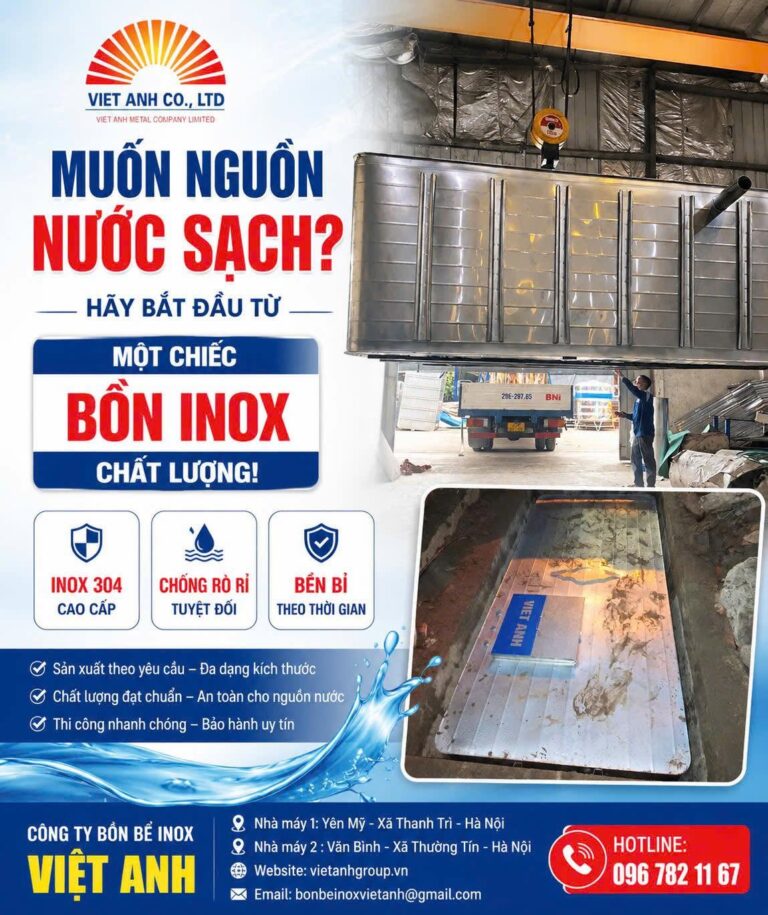 Bồn nước inox Việt Anh VATANK chất lượng cao